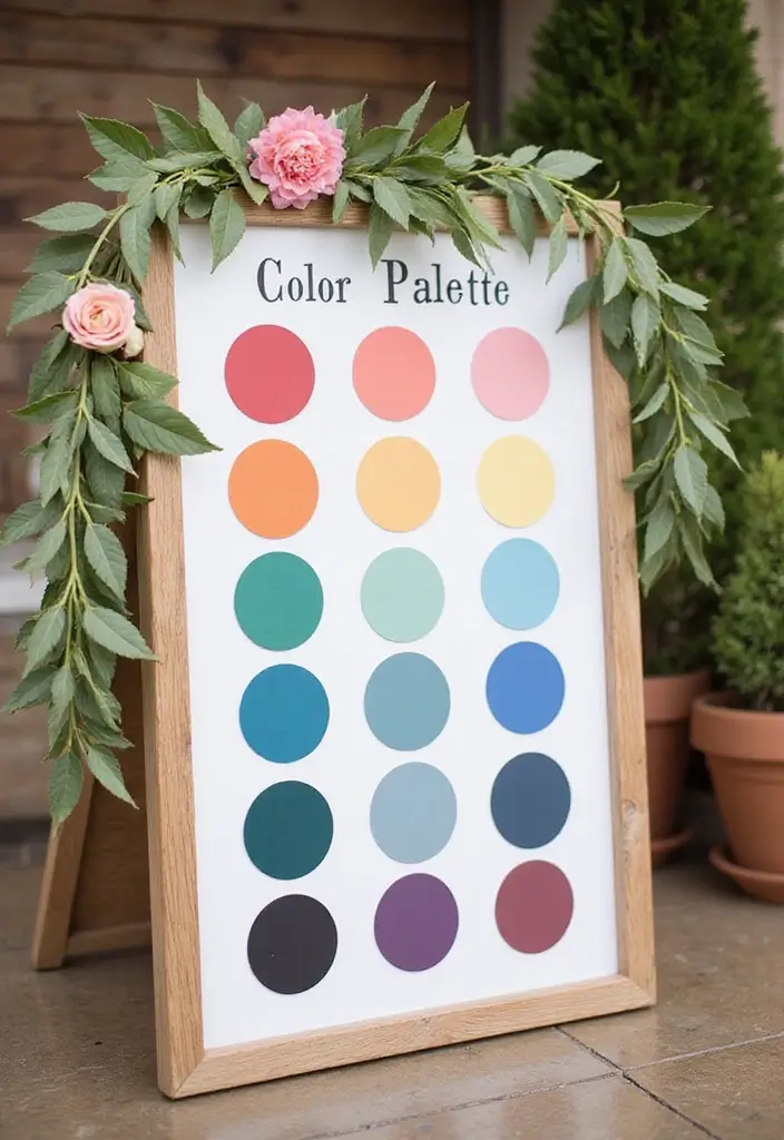 27 Stylish Bar Sign Wedding Designs for a Fun Celebration - 25. Color Palette Bar Sign