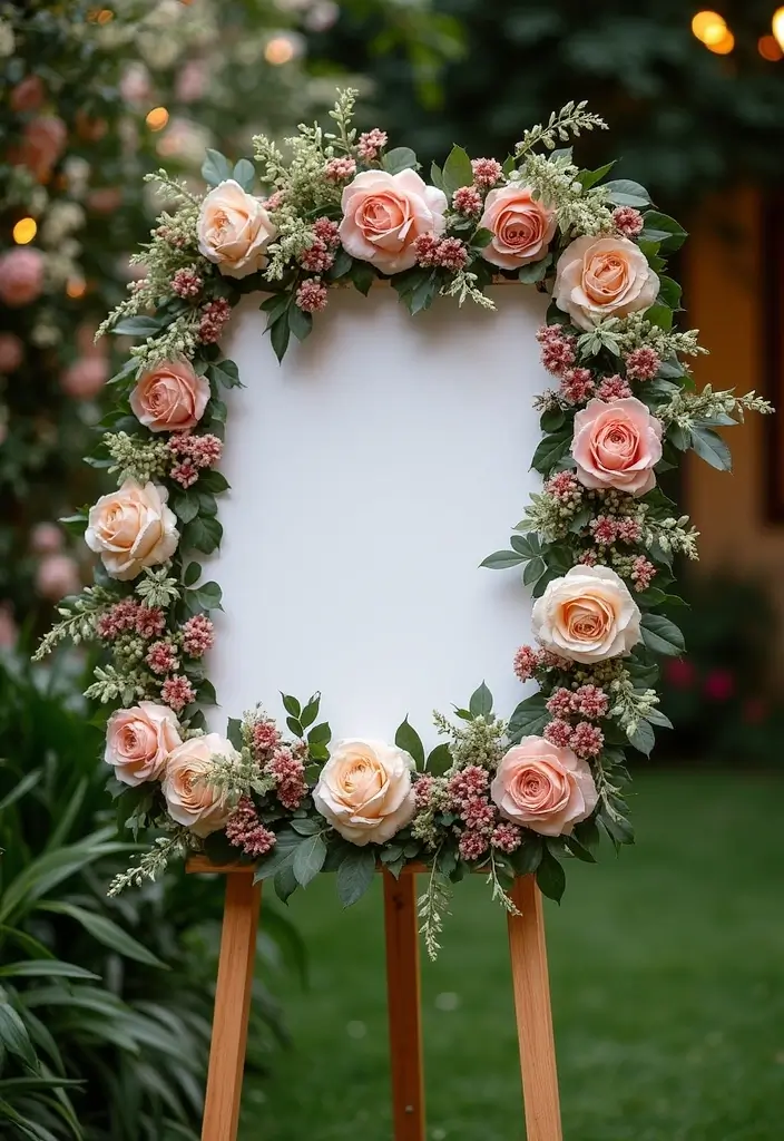 27 Stylish Bar Sign Wedding Designs for a Fun Celebration - 7. Floral Fringe Bar Sign