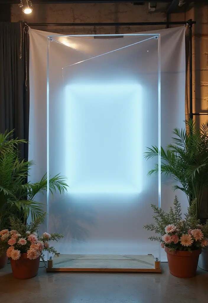 27 Stylish Bar Sign Wedding Designs for a Fun Celebration - 8. Geometric Glass Bar Sign