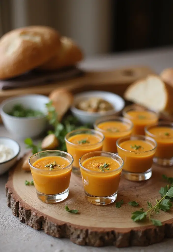 27 Unique Wedding Food Ideas to Stand Out and Wow Your Guests - 14. Unique Seasonal Soup Shots