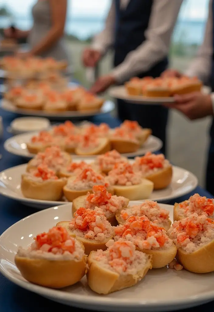 27 Unique Wedding Food Ideas to Stand Out and Wow Your Guests - 16. Unique Lobster Roll Bar