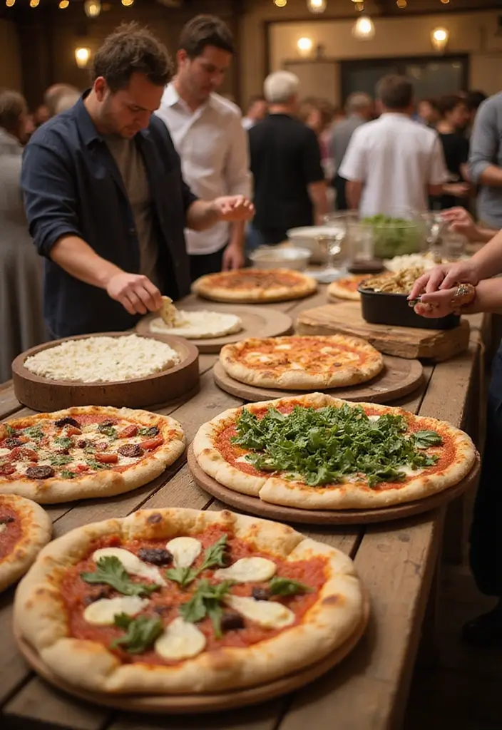 27 Unique Wedding Food Ideas to Stand Out and Wow Your Guests - 22. Unique Artisan Pizza Station