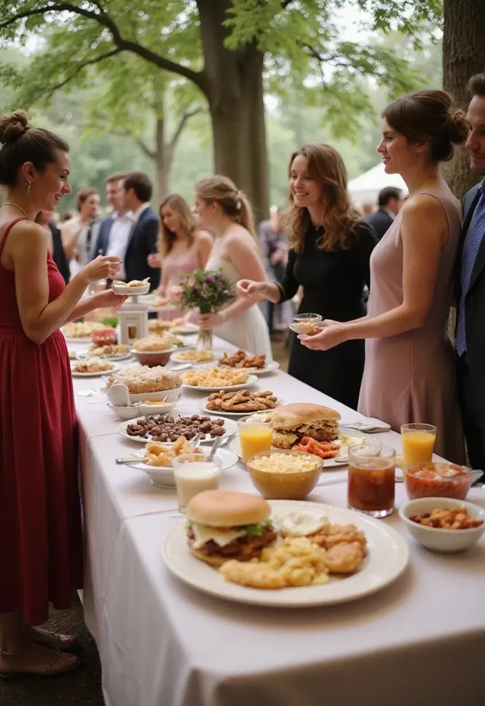 27 Unique Wedding Food Ideas to Stand Out and Wow Your Guests - 24. Unique Breakfast for Dinner Station