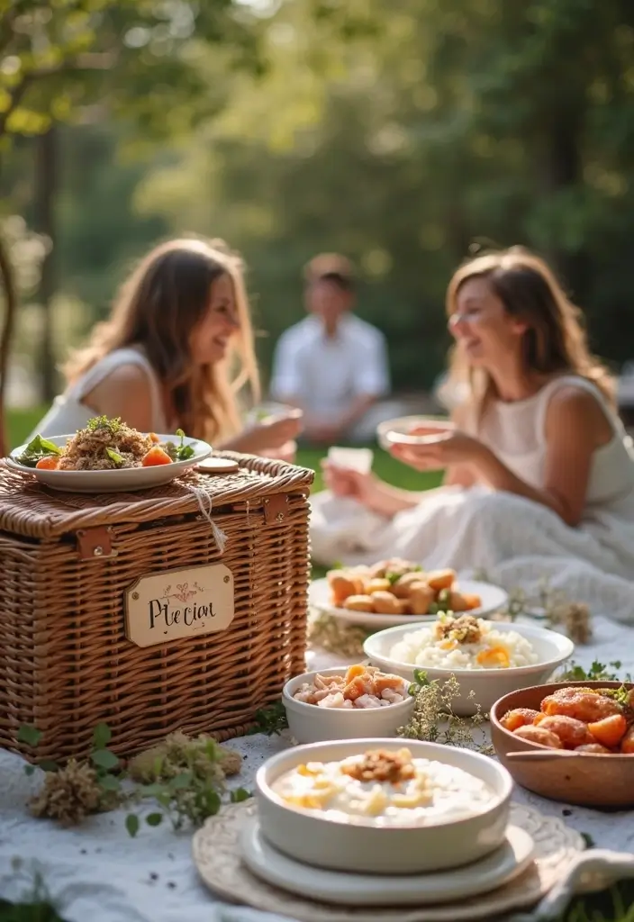 27 Unique Wedding Food Ideas to Stand Out and Wow Your Guests - 25. Personalized Picnic Baskets