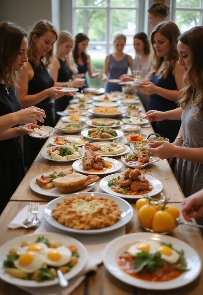 27 Unique Wedding Food Ideas to Stand Out and Wow Your Guests - 27. Unique Global Brunch Station