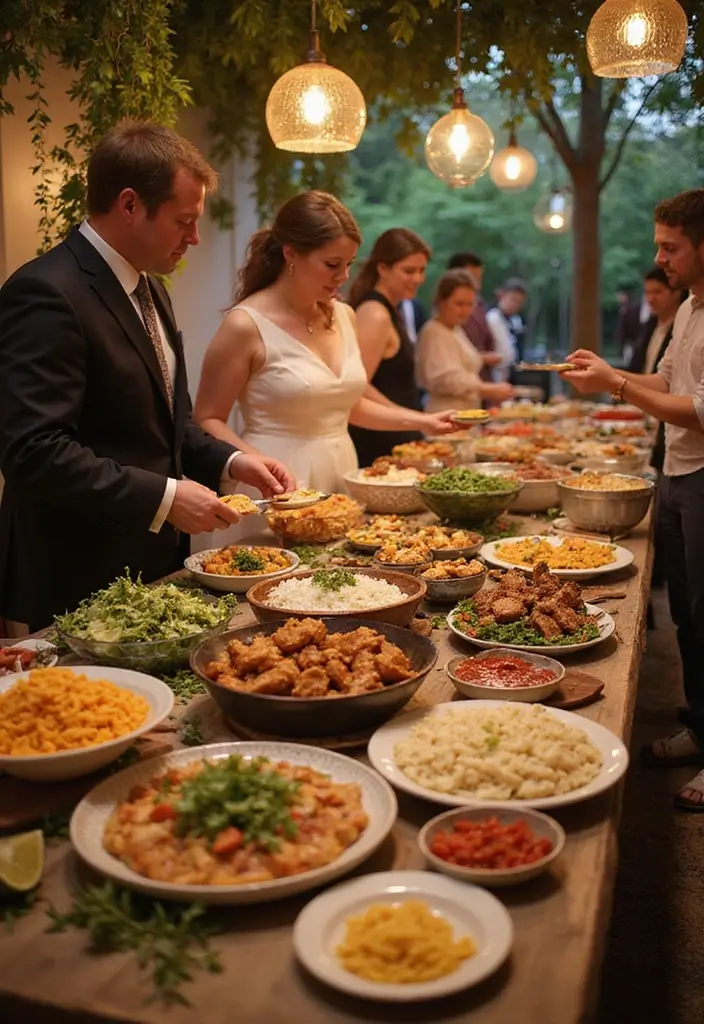 27 Unique Wedding Food Ideas to Stand Out and Wow Your Guests - 6. Unique Global Cuisines Station