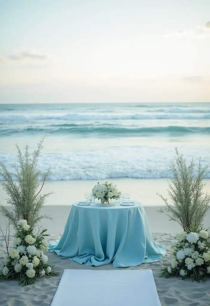 28 Beautiful Blue and Green Wedding Colors for a Fresh Look - 1. Serene Sky Blue
