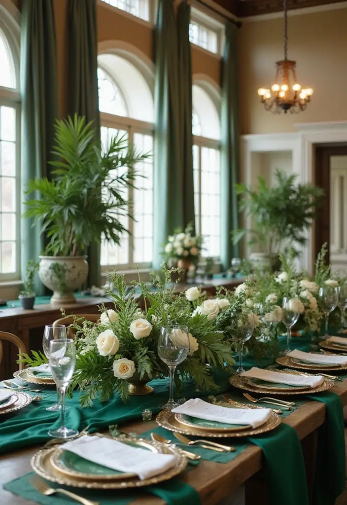 28 Beautiful Blue and Green Wedding Colors for a Fresh Look - 11. Emerald Green