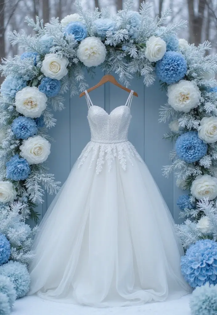 28 Beautiful Blue and Green Wedding Colors for a Fresh Look - 15. Ice Blue