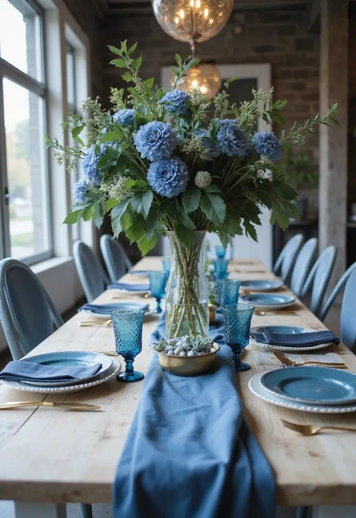 28 Beautiful Blue and Green Wedding Colors for a Fresh Look - 19. Steel Blue