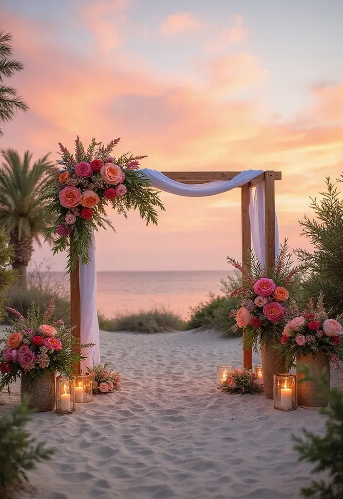 28 Beautiful Blue and Green Wedding Colors for a Fresh Look - 21. Coastal Sunset