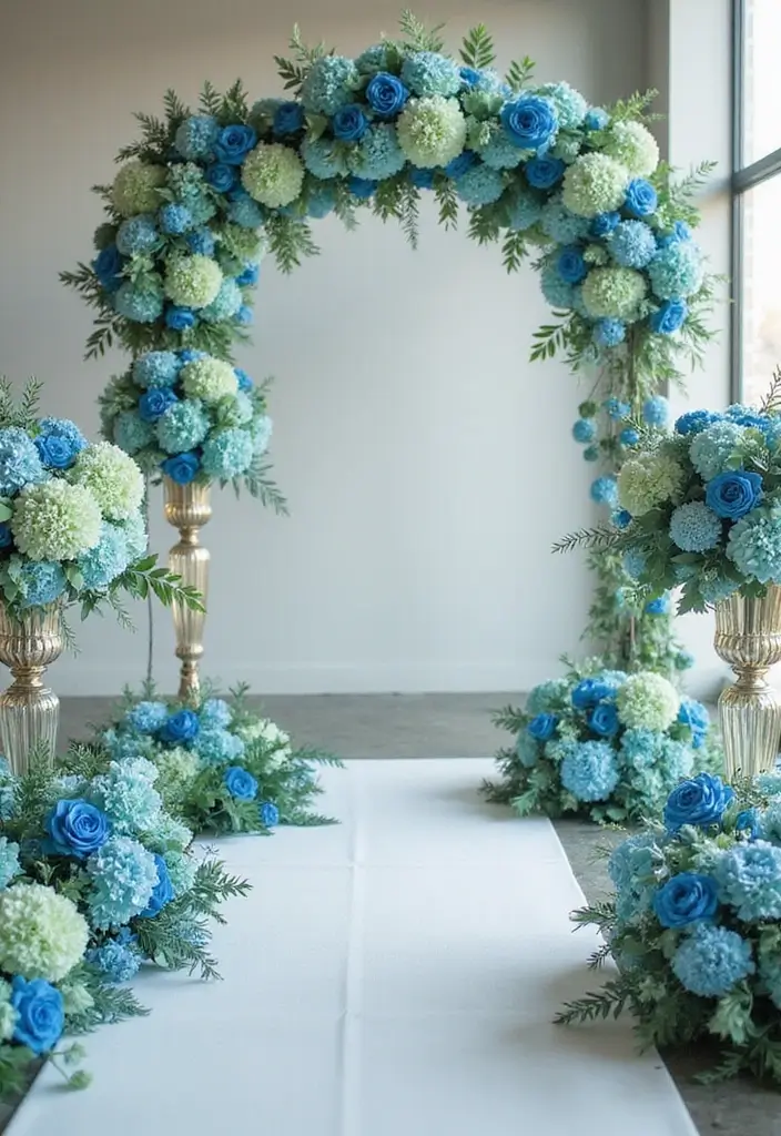 28 Beautiful Blue and Green Wedding Colors for a Fresh Look - 27. Blue-Green Ombre