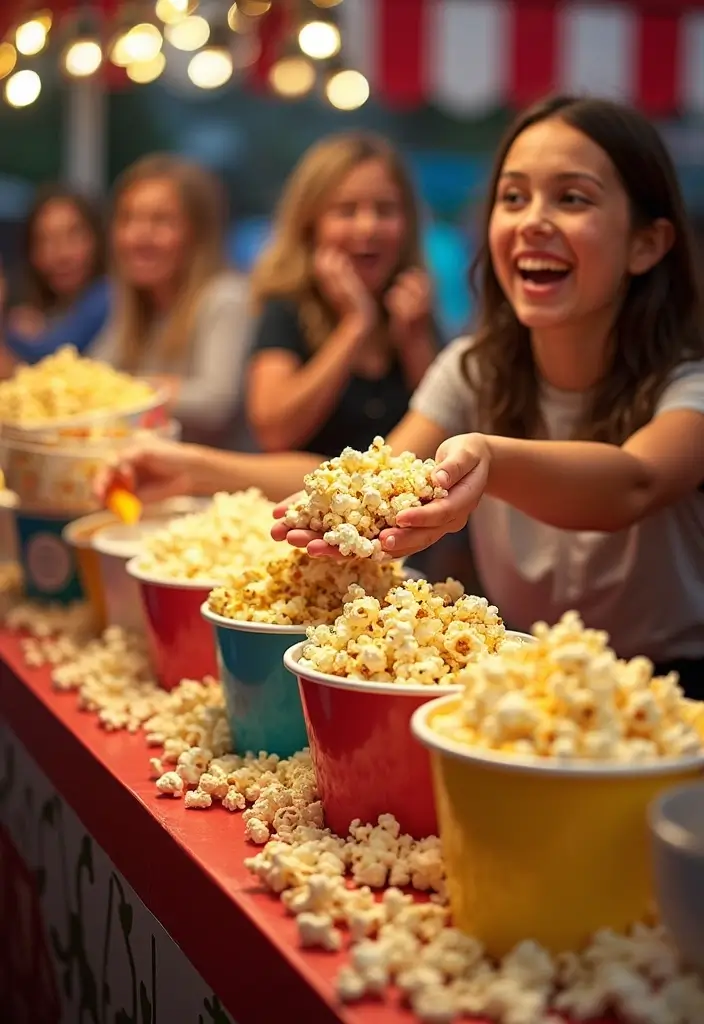 28 Best Food for Wedding Receptions to Delight Every Guest - 21. Sweet and Savory Popcorn Bar