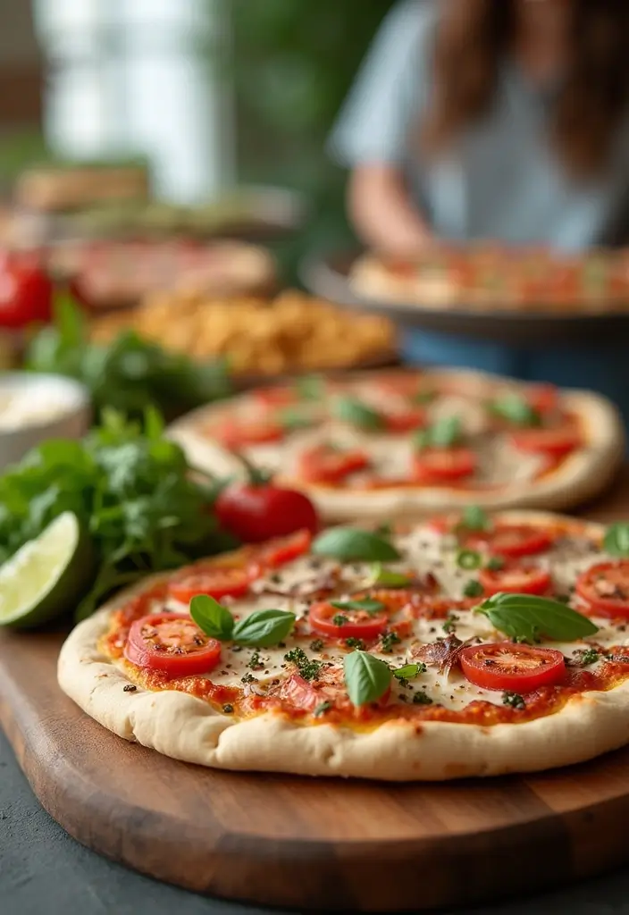 28 Best Food for Wedding Receptions to Delight Every Guest - 24. Delicious Flatbread Station