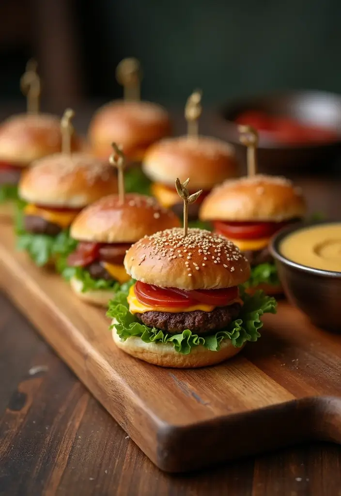 28 Best Food for Wedding Receptions to Delight Every Guest - 3. Miniature Gourmet Burgers