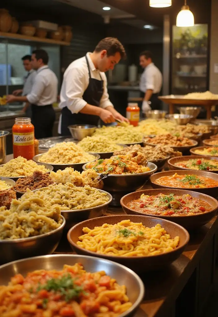 28 Best Food for Wedding Receptions to Delight Every Guest - 5. Lavish Pasta Bar