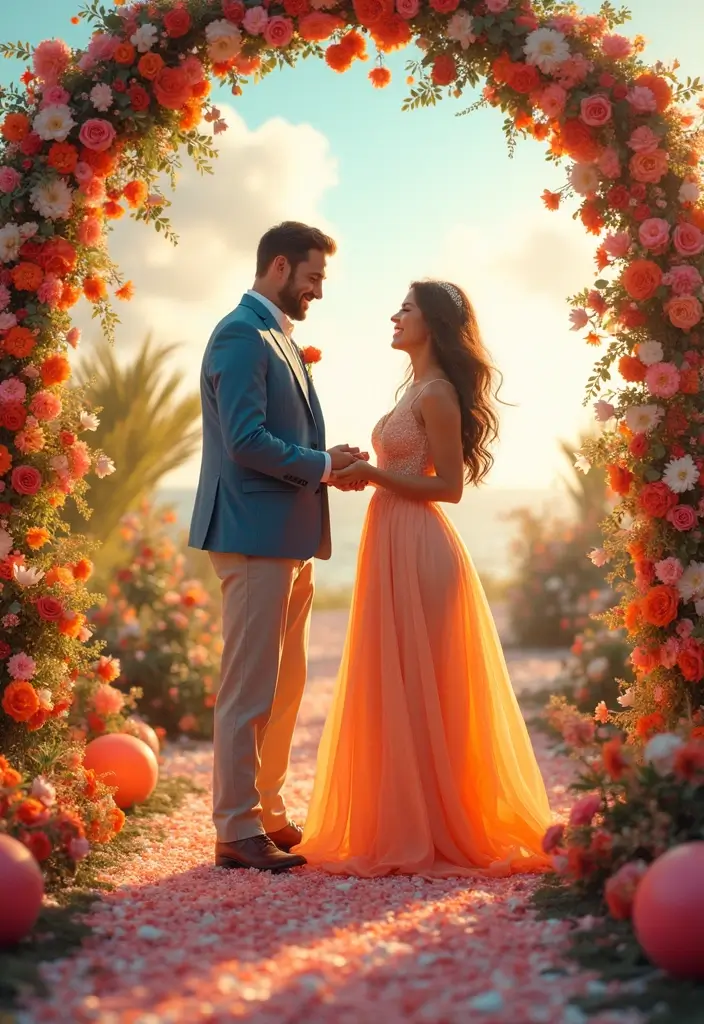 28 Chic Civil Wedding Photos to Celebrate Love Your Way - 13. Color Pop: Bright and Bold Weddings