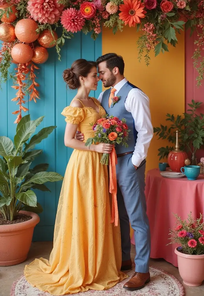 28 Chic Civil Wedding Photos to Celebrate Love Your Way - 19. Trendy Colors: Pantone Picks
