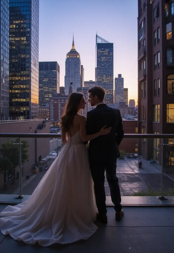 28 Chic Civil Wedding Photos to Celebrate Love Your Way - 2. Urban Chic: Cityscape Ceremonies