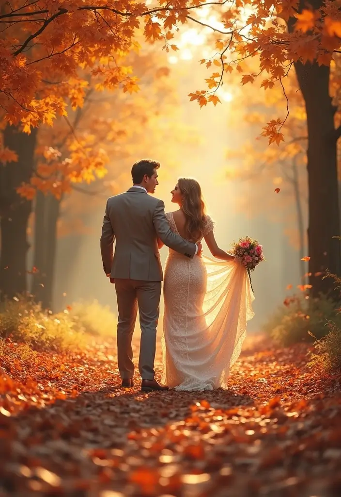 28 Chic Civil Wedding Photos to Celebrate Love Your Way - 26. Seasonal Inspirations: Celebrating Nature's Beauty
