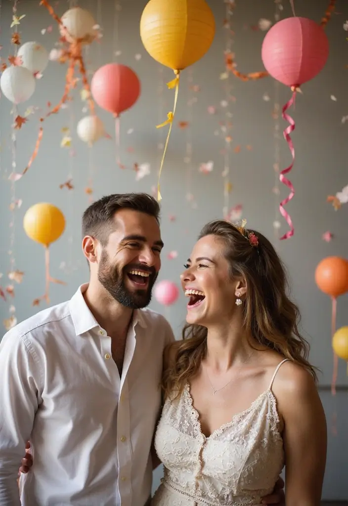 28 Chic Civil Wedding Photos to Celebrate Love Your Way - 6. Whimsical Wonderland: Playful Themes