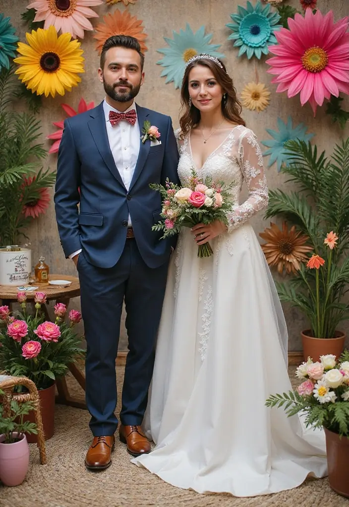 28 Chic Civil Wedding Photos to Celebrate Love Your Way - 9. Artful Weddings: A Creative Twist