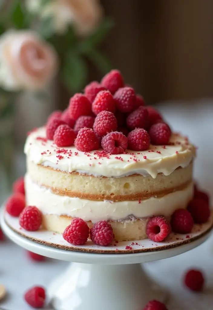 28 Delicious Wedding Cake Inspiration to Sweeten Your Big Day - 10. Raspberry Almond Cake