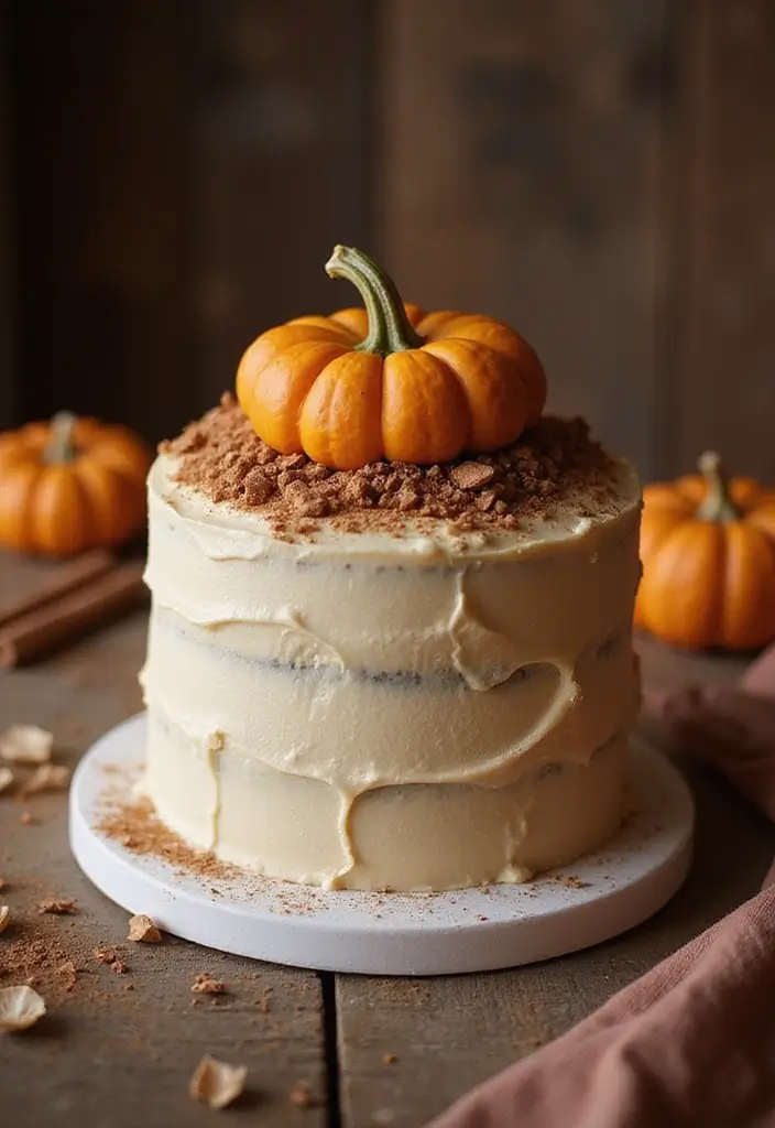28 Delicious Wedding Cake Inspiration to Sweeten Your Big Day - 15. Pumpkin Spice Wedding Cake