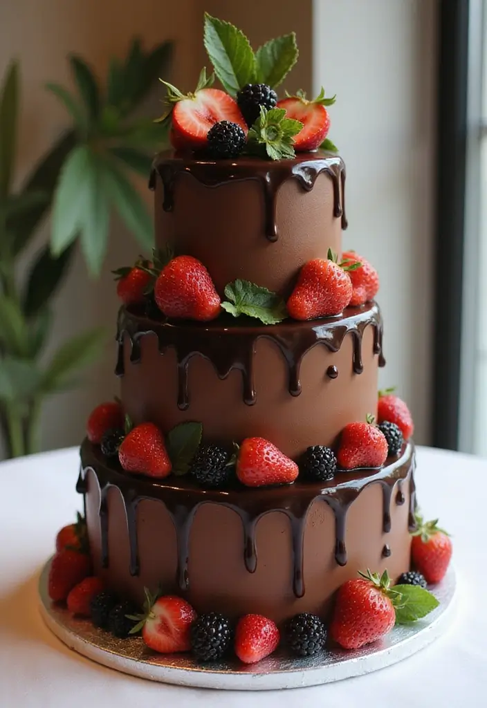 28 Delicious Wedding Cake Inspiration to Sweeten Your Big Day - 2. Chocolate Avocado Delight