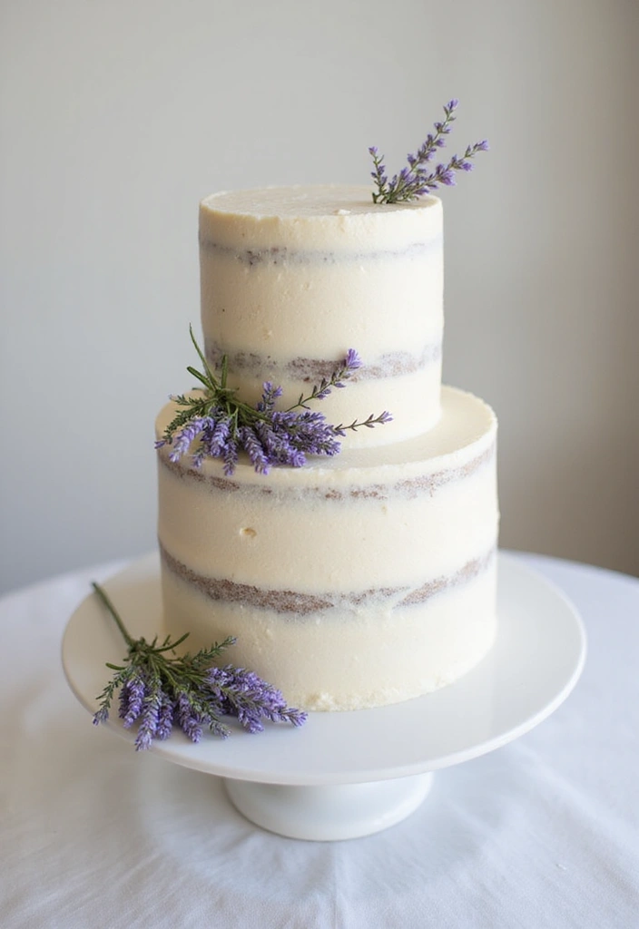 28 Delicious Wedding Cake Inspiration to Sweeten Your Big Day - 22. Honey Lavender Cake