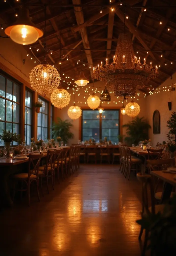28 Elegant 25th Wedding Anniversary Decorations to Inspire You - 10. Elegant Lighting Solutions
