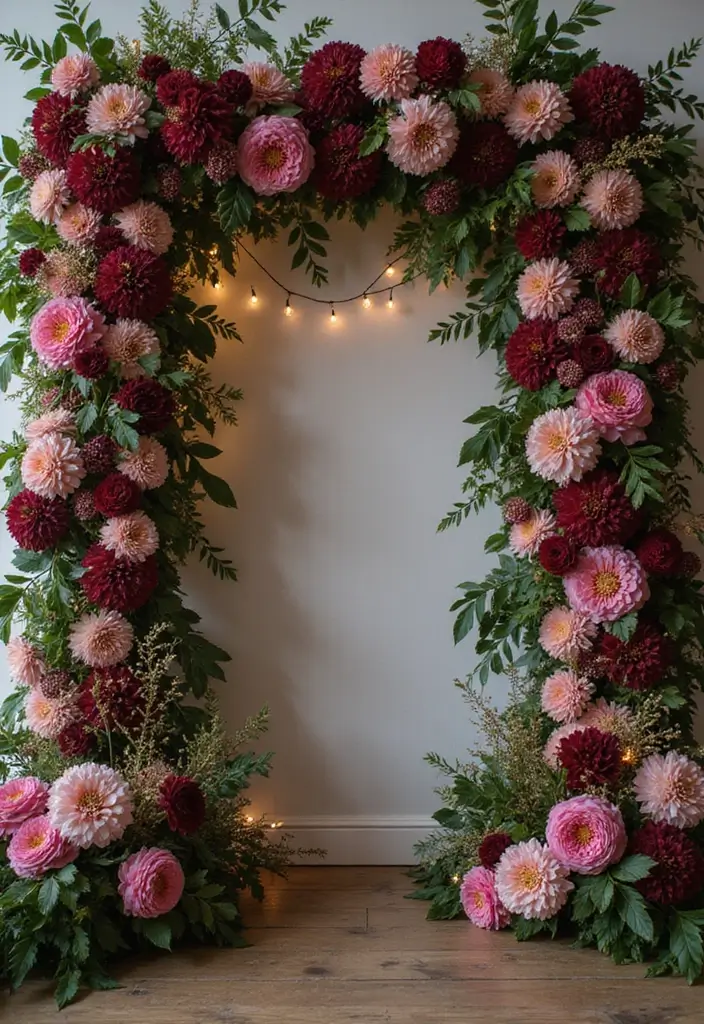 28 Elegant 25th Wedding Anniversary Decorations to Inspire You - 2. Romantic Floral Backdrops
