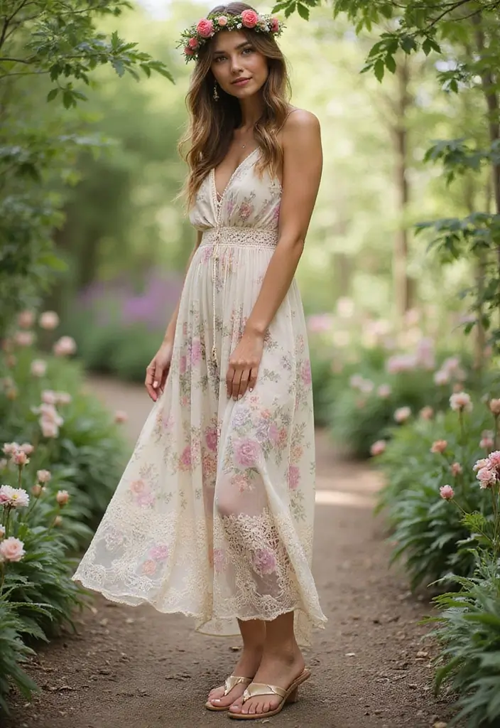 28 Fashionable Wedding Guest Outfit Inspiration for Every Season - 1. Breezy Bohemian Vibes for Spring