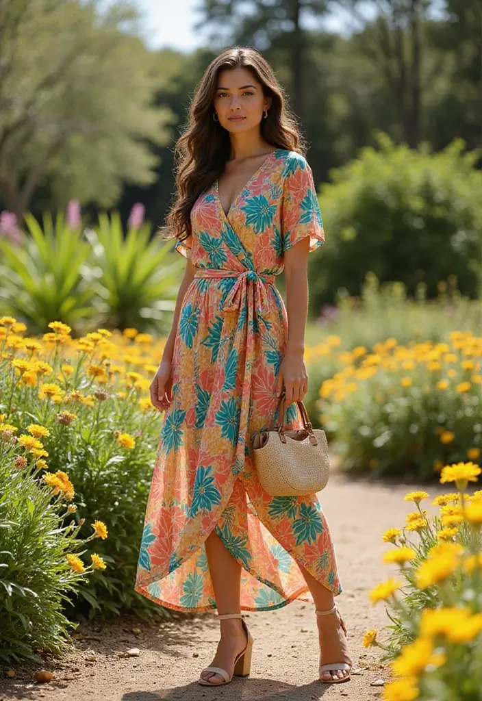 28 Fashionable Wedding Guest Outfit Inspiration for Every Season - 11. Bold Patterns for Summer Ceremonies