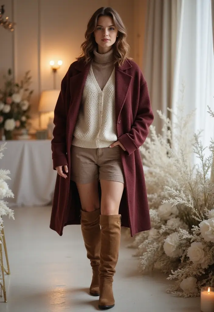 28 Fashionable Wedding Guest Outfit Inspiration for Every Season - 25. Laid-Back Lounges for Winter Weddings