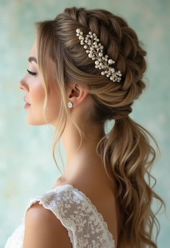 28 Gorgeous Afro Wedding Hairstyles to Celebrate Your Natural Beauty - 11. Braided Ponytail