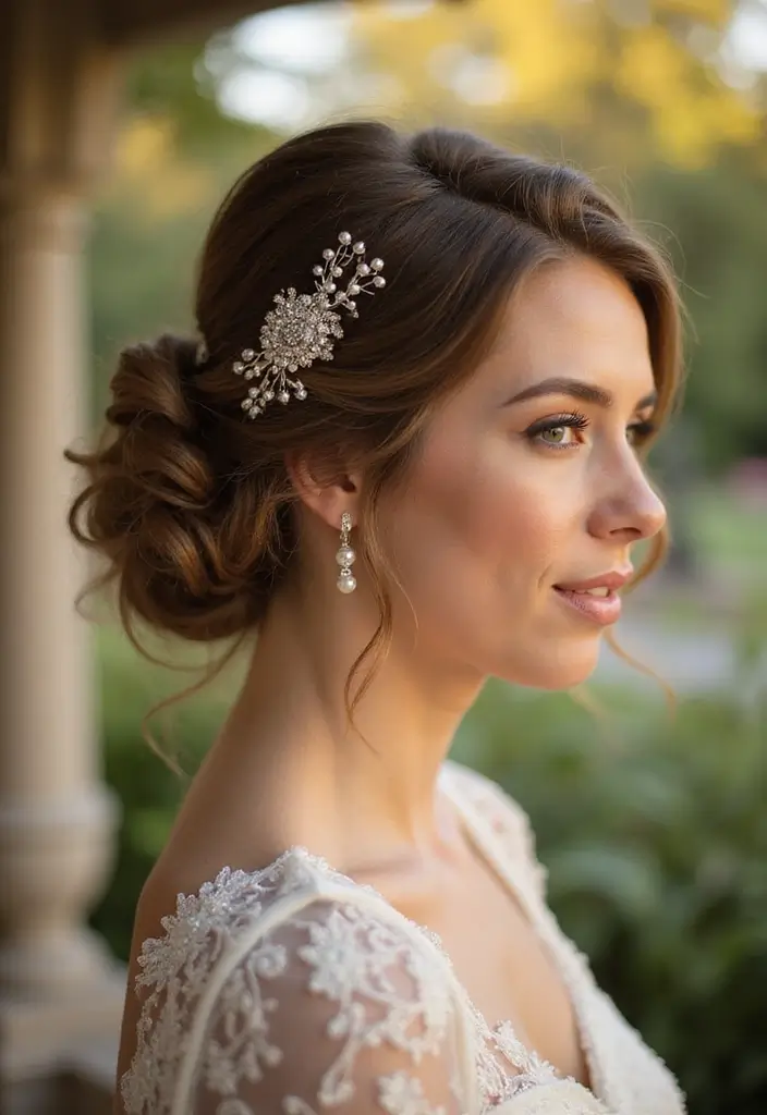 28 Gorgeous Afro Wedding Hairstyles to Celebrate Your Natural Beauty - 12. Loose Curly Updo