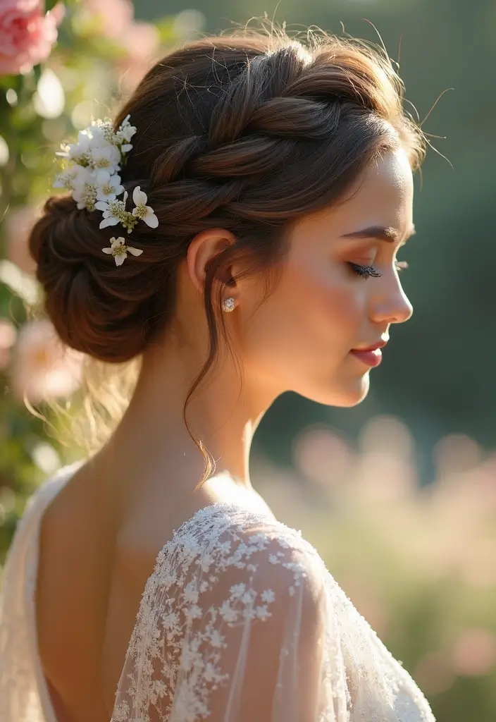 28 Gorgeous Afro Wedding Hairstyles to Celebrate Your Natural Beauty - 17. Braided Updo