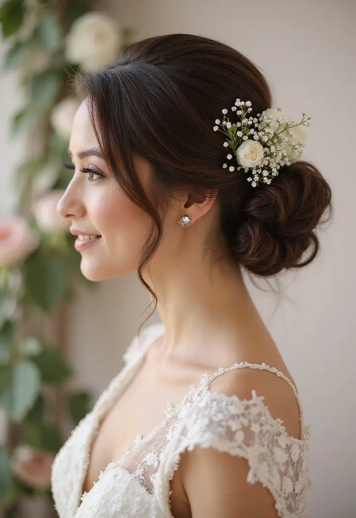 28 Gorgeous Afro Wedding Hairstyles to Celebrate Your Natural Beauty - 18. Elegant Side Bun