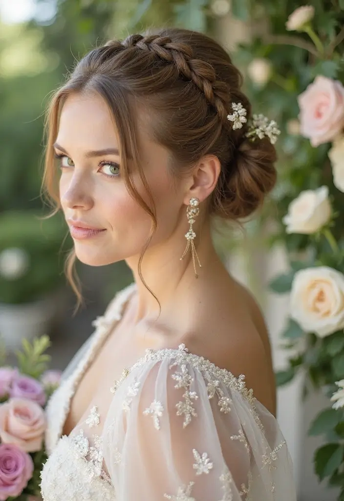 28 Gorgeous Afro Wedding Hairstyles to Celebrate Your Natural Beauty - 21. Artistic Braid Bun