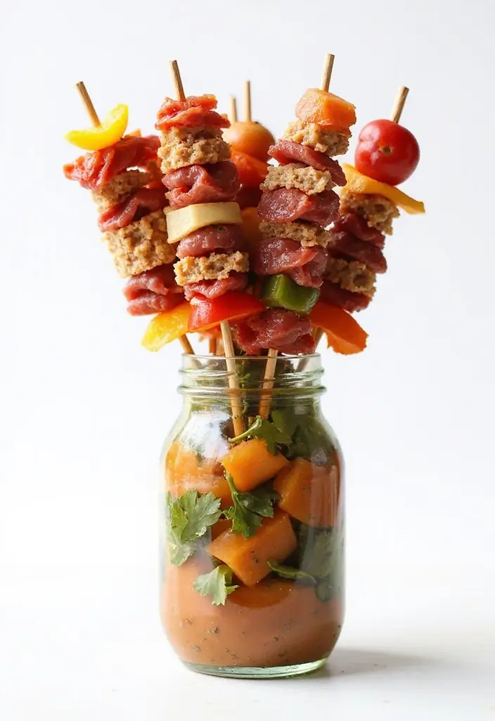 28 Perfect Wedding Cocktail Hour Food Suggestions for a Memorable Start - 14. Antipasto Skewers