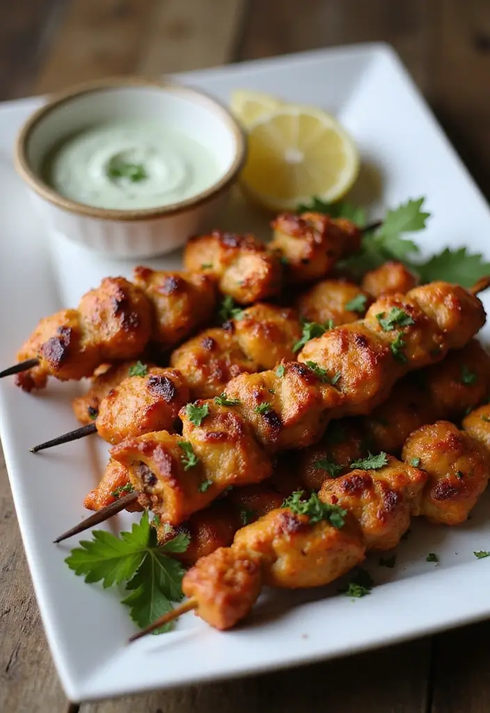 28 Perfect Wedding Cocktail Hour Food Suggestions for a Memorable Start - 20. Tandoori Chicken Skewers