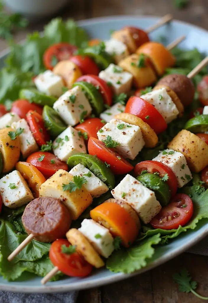 28 Perfect Wedding Cocktail Hour Food Suggestions for a Memorable Start - 26. Greek Salad Skewers