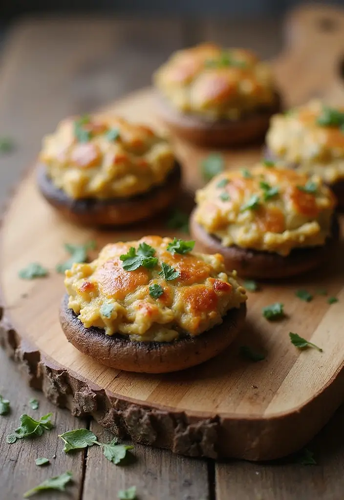 28 Perfect Wedding Cocktail Hour Food Suggestions for a Memorable Start - 3. Stuffed Mushroom Caps