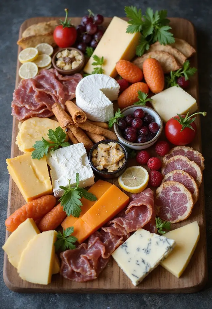 28 Perfect Wedding Cocktail Hour Food Suggestions for a Memorable Start - 7. Savory Cheese and Charcuterie Boards