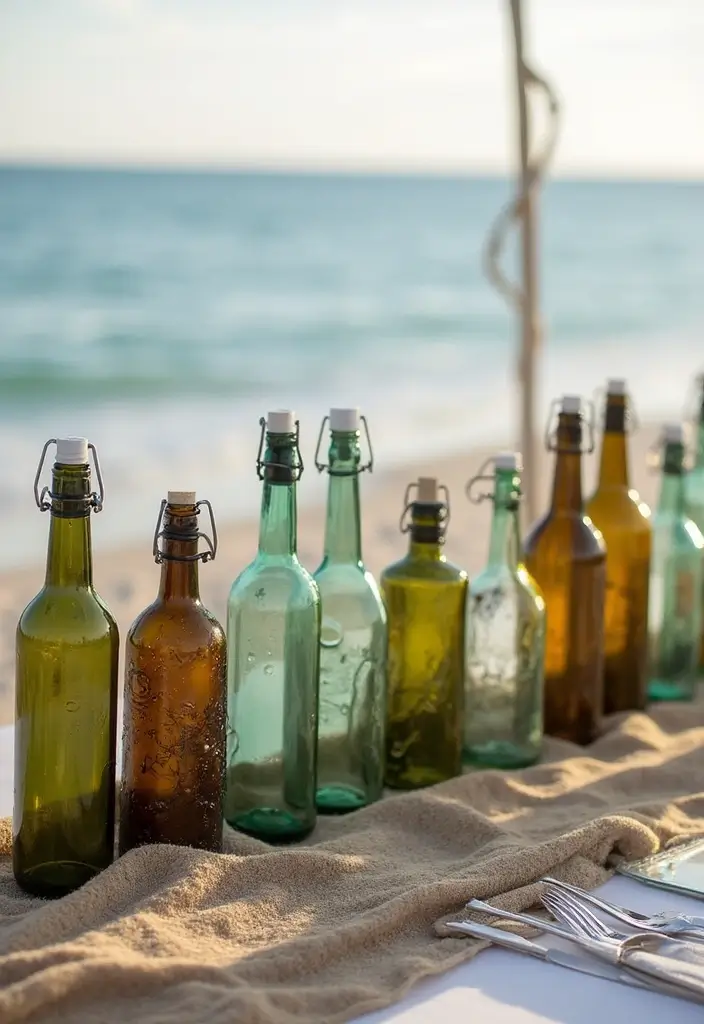 28 Refreshing Beach Wedding Inspiration for a Dreamy Seaside Celebration - 16. Upcycled Decorations