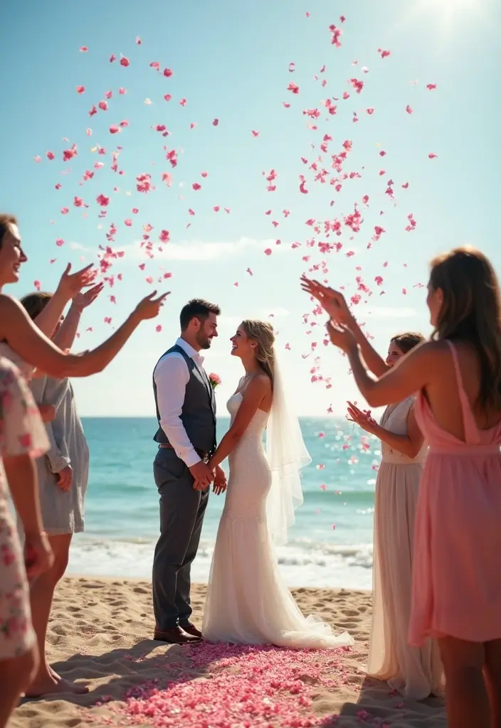 28 Refreshing Beach Wedding Inspiration for a Dreamy Seaside Celebration - 2. Biodegradable Confetti