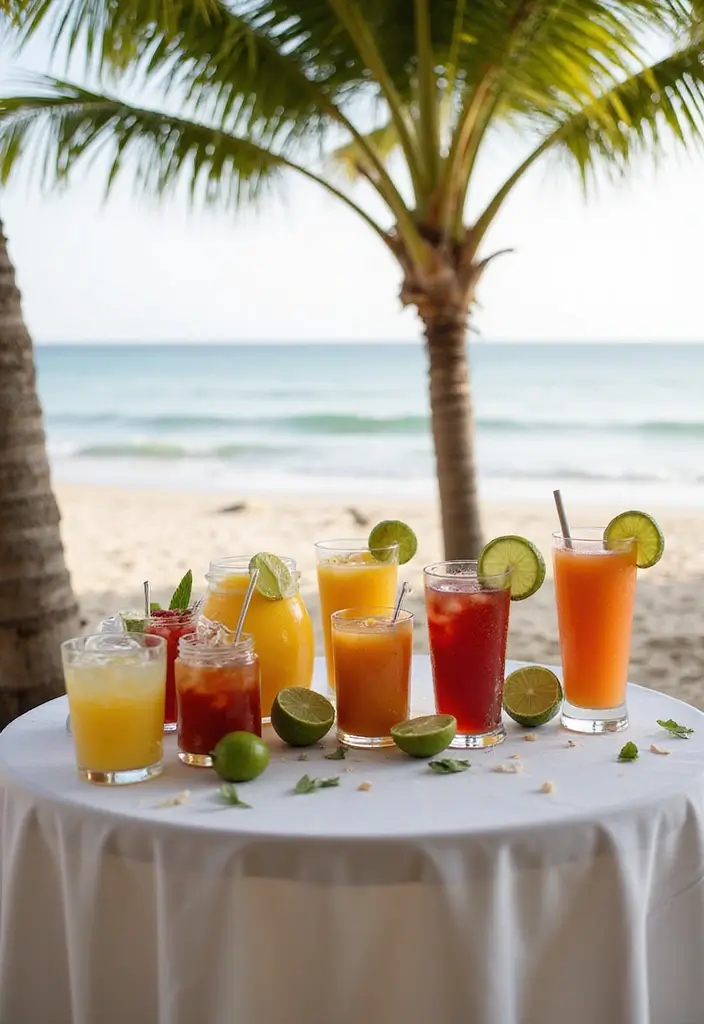 28 Refreshing Beach Wedding Inspiration for a Dreamy Seaside Celebration - 23. Refreshing Signature Drinks