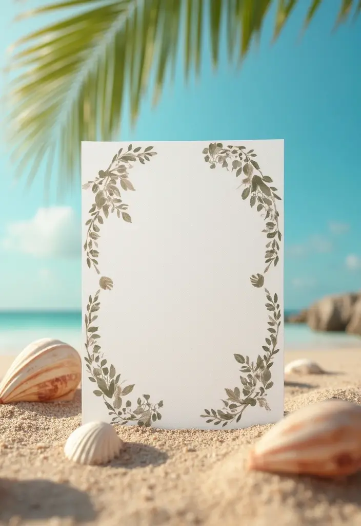 28 Refreshing Beach Wedding Inspiration for a Dreamy Seaside Celebration - 4. Eco-Friendly Invitations