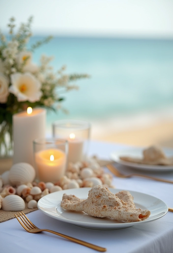 28 Refreshing Beach Wedding Inspiration for a Dreamy Seaside Celebration - 5. Seashell Decor